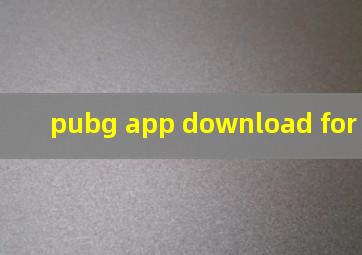 pubg app download for android